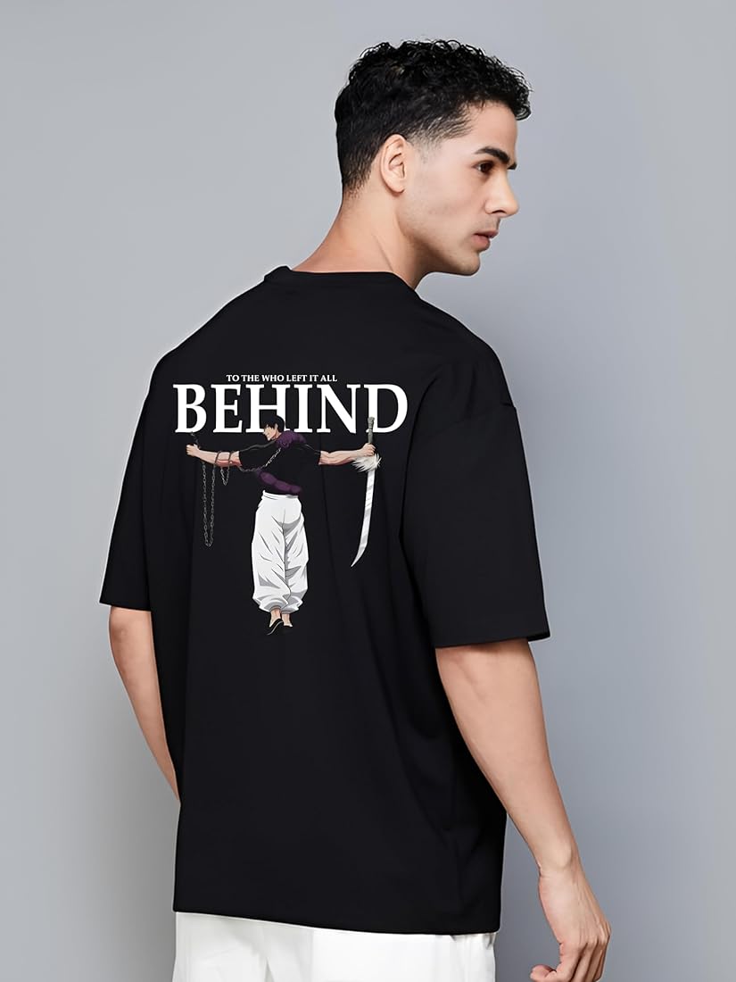 “BEHIND” Oversized Graphic T-Shirt